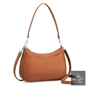 Genuine Leather Crossbody Hobo Bag Anti-Theft RFID Blocking Medium Size